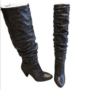 INC INTERNATIONAL CONCEPTS WOMENS ALMOND TOE KNEE HIGH FASHION BOOTS Sz,6.5